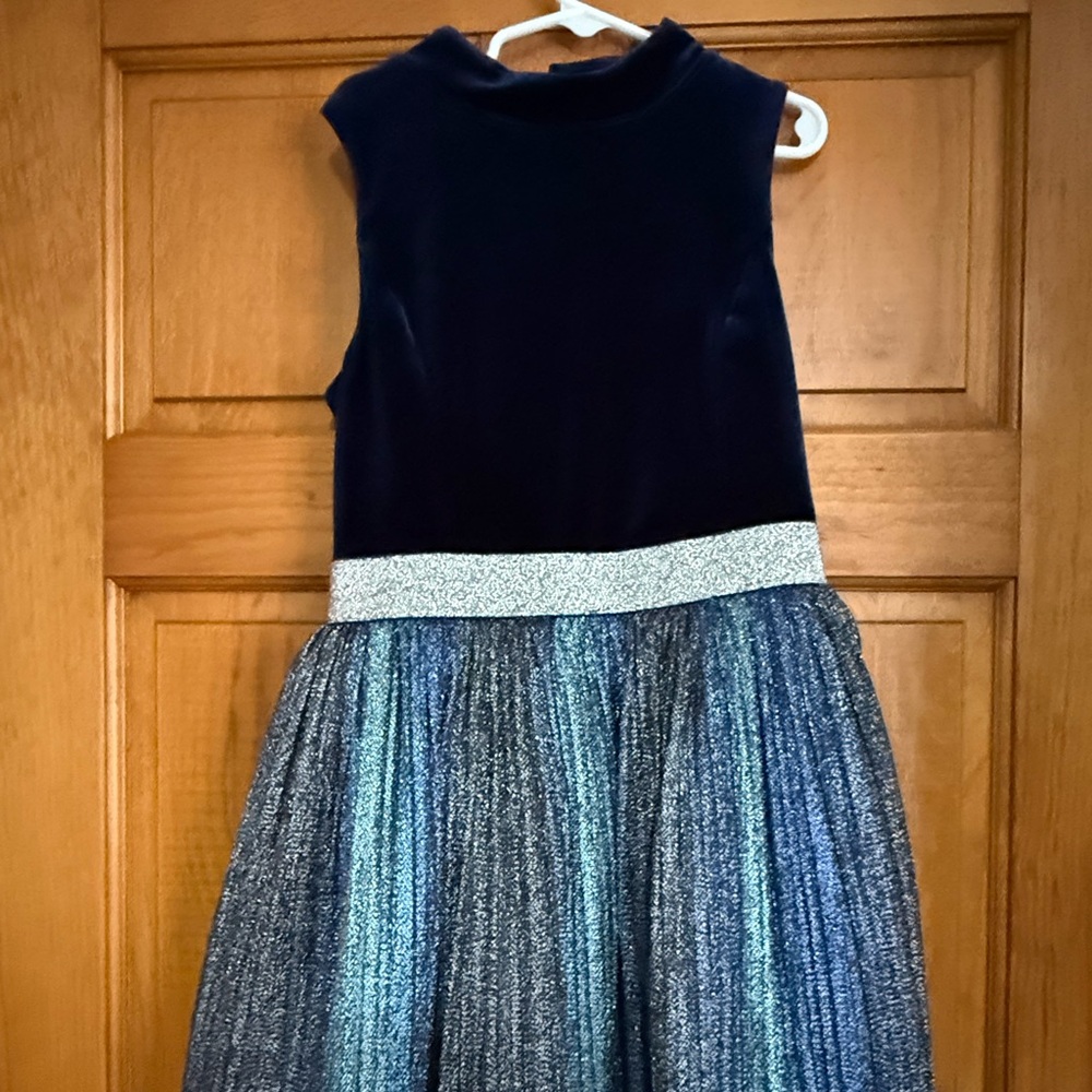 Girls Shimmering Blue Dress